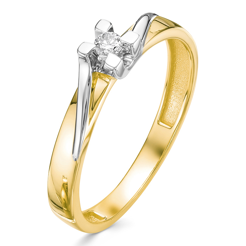 Кольцо, золото, бриллиант, 3316-11002